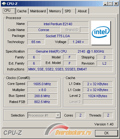 Разгон Intel Core 2 Duo E2140: Подробное руководство